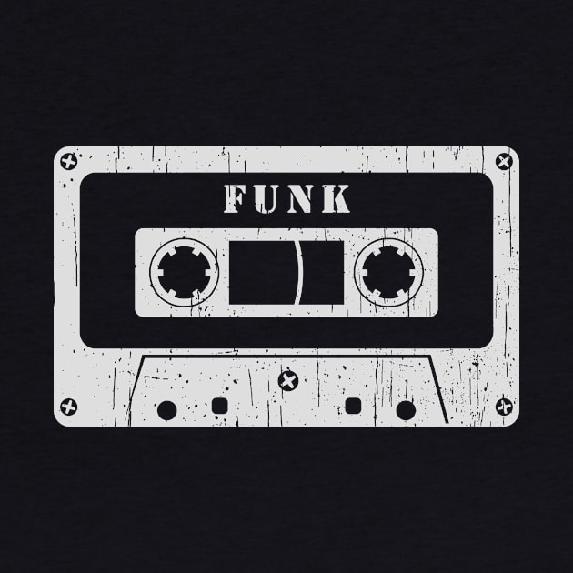 Funk - Vintage Cassette White by FeelgoodShirt